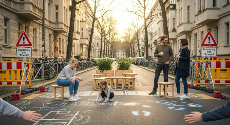 Temporäre Spielstraßen als Experiment: Verkehrsberuhigung im Berliner Wohnviertel